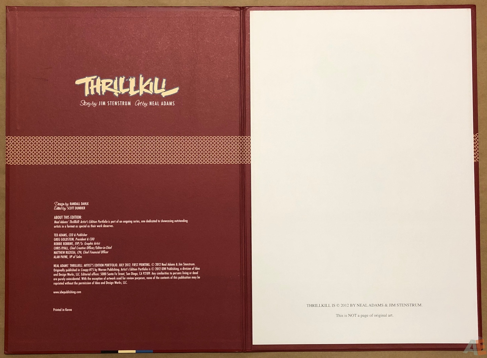 Neal Adams' Thrillkill: Artist's Edition Portfolio