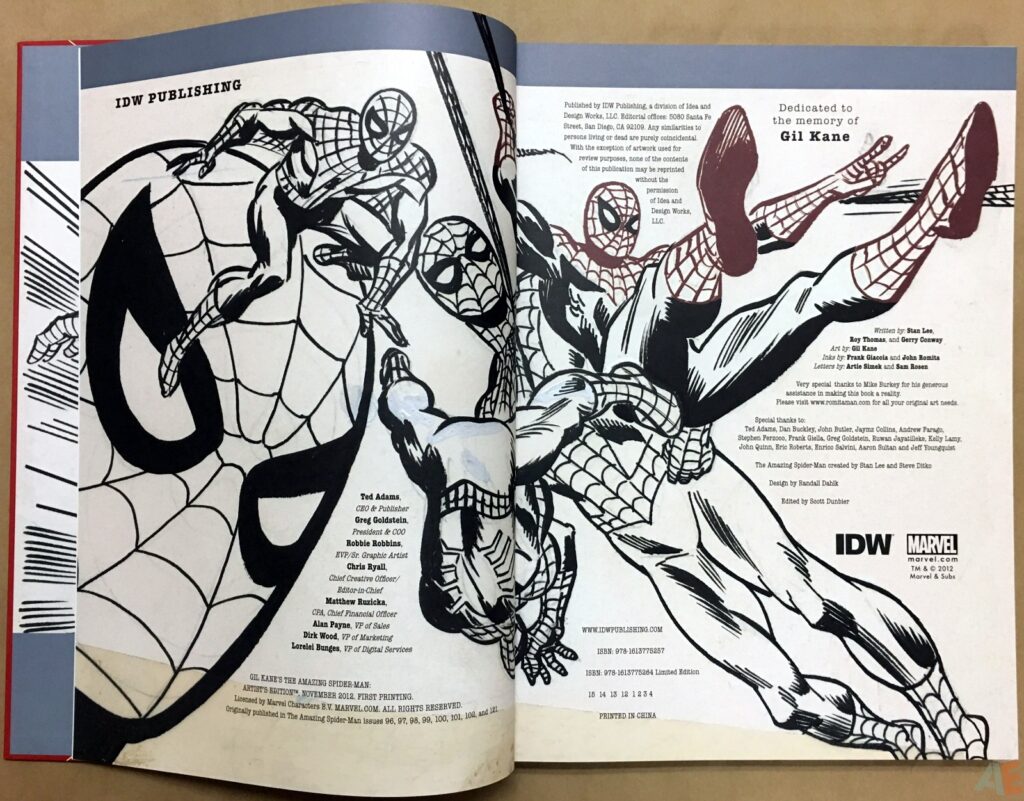 Gil Kane’s The Amazing Spider-Man Artist’s Edition