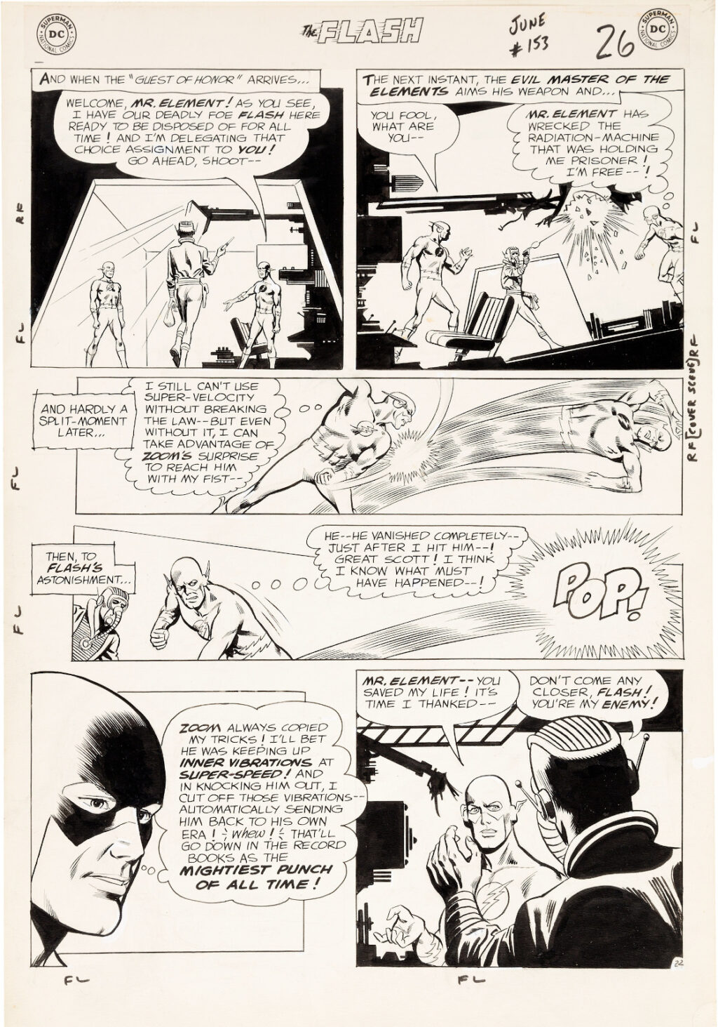 The Flash issue 153 page 22 by Carmine Infantino and Joe Giella