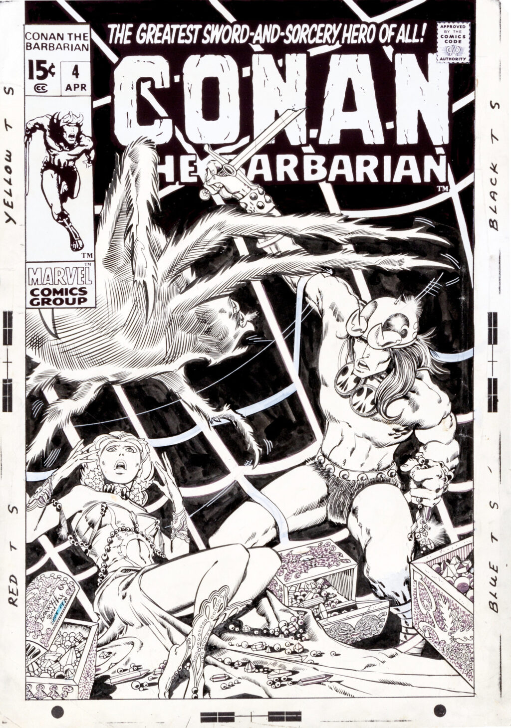 Conan the Barbarian issue 4 cover by Barry Smith