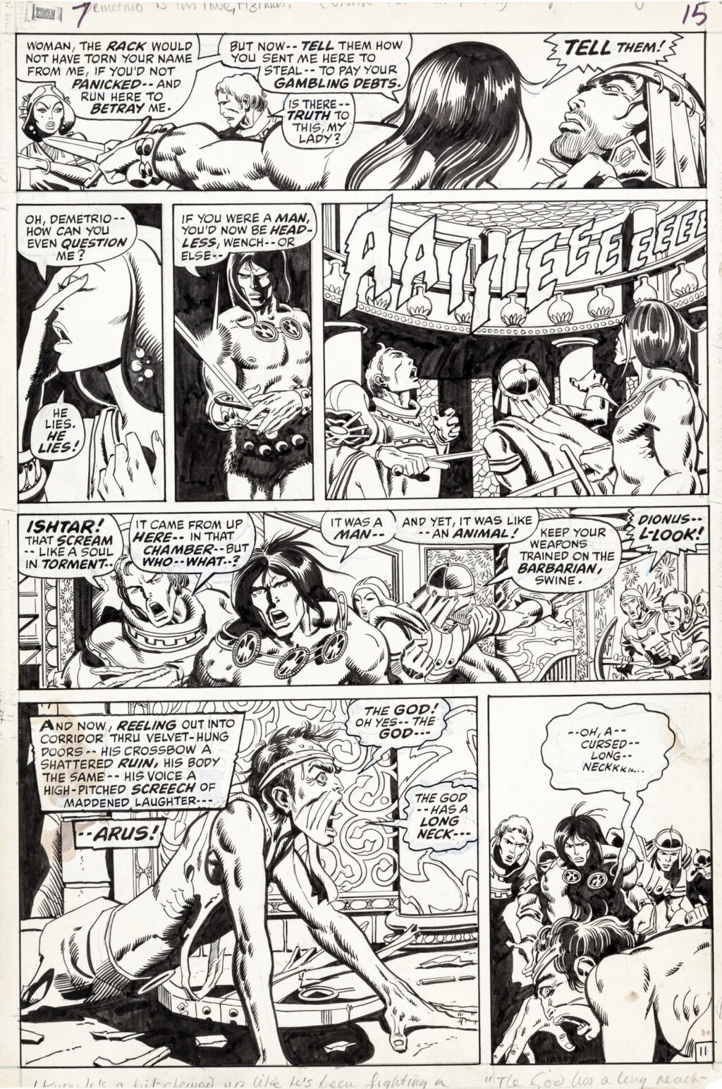 Conan the Barbarian issue 7 page 11 by Barry Smith and Sal Buscema