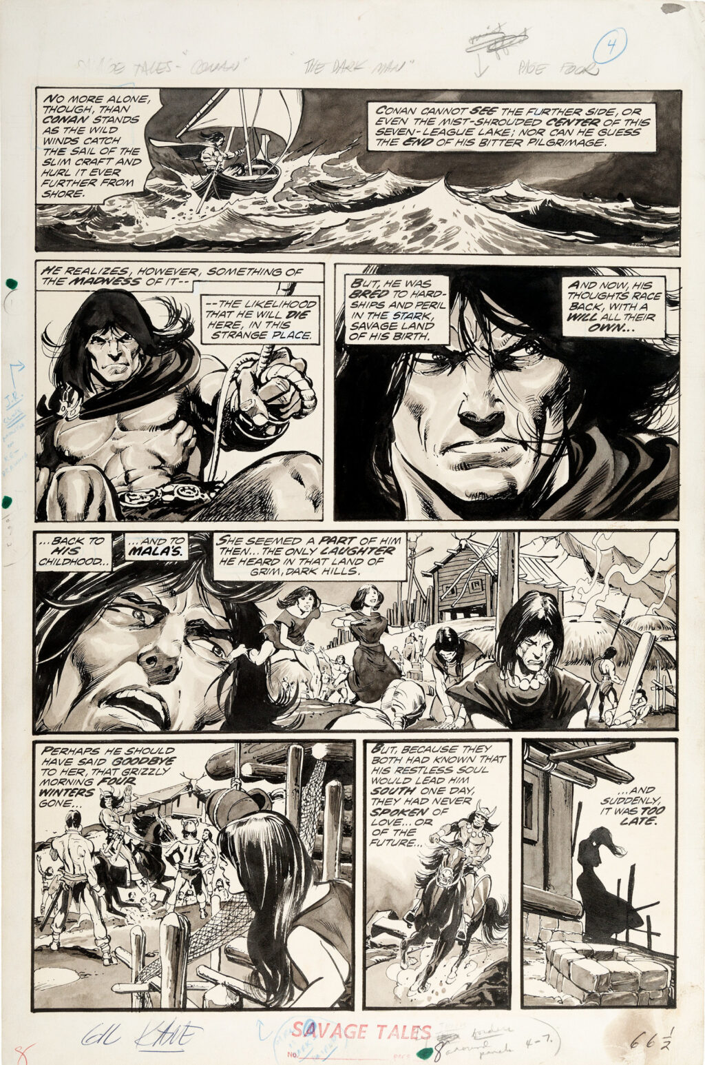 Savage Tales issue 4 page 4 by Gil Kane and Neal Adams