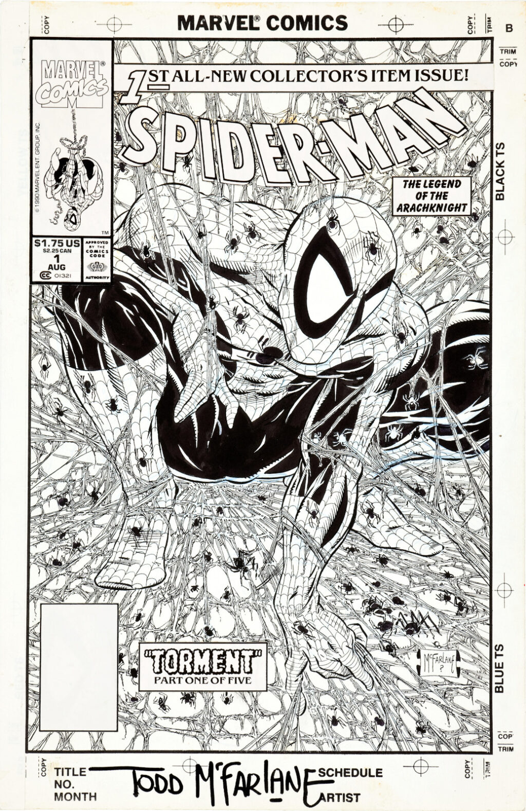 Spider Man issue 1 cover by Todd McFarlane