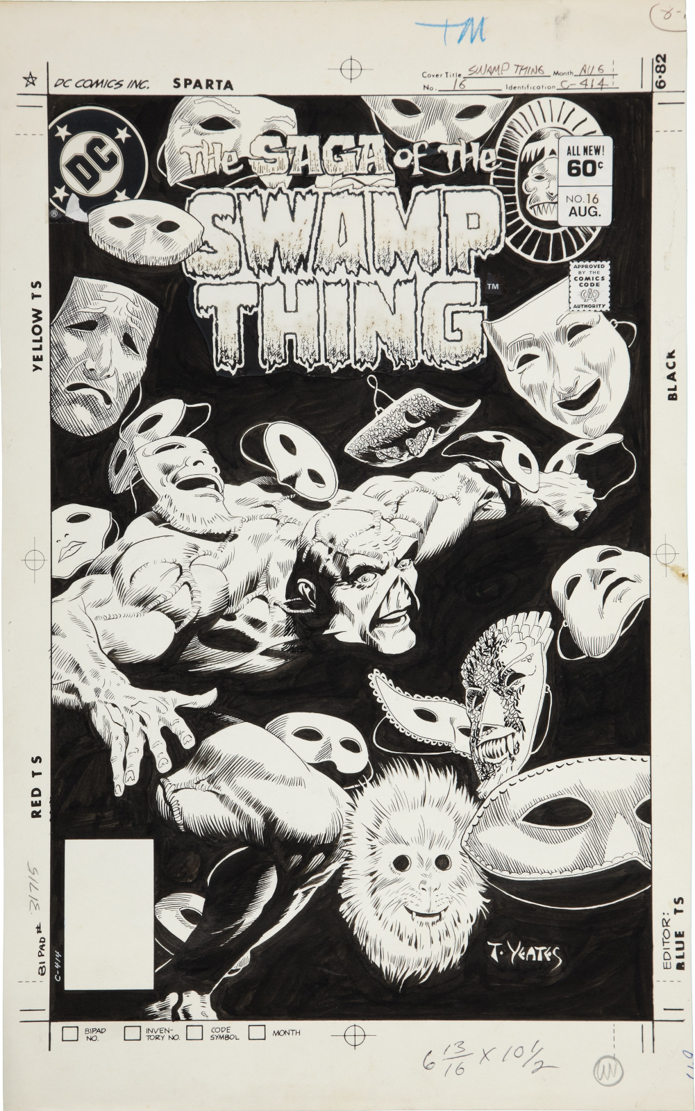 Saga of the Swamp Thing issue 16 cover by Tom Yeates