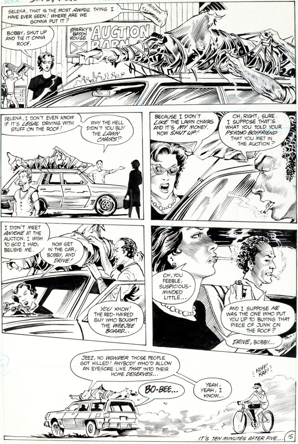 Saga of the Swamp Thing issue 25 page 15 by Stephen Bissette and John Totleben