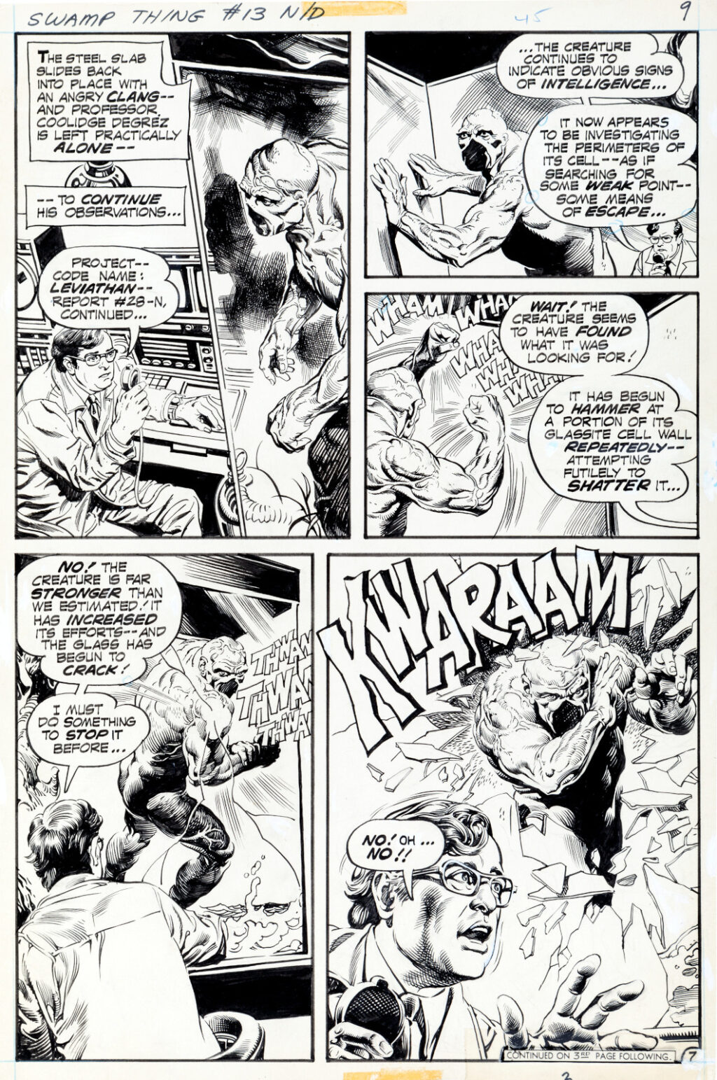 Swamp Thing issue 13 page 7 by Nestor Redondo