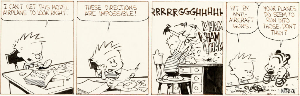 Bill Watterson Calvin and Hobbes Daily 4 21 86
