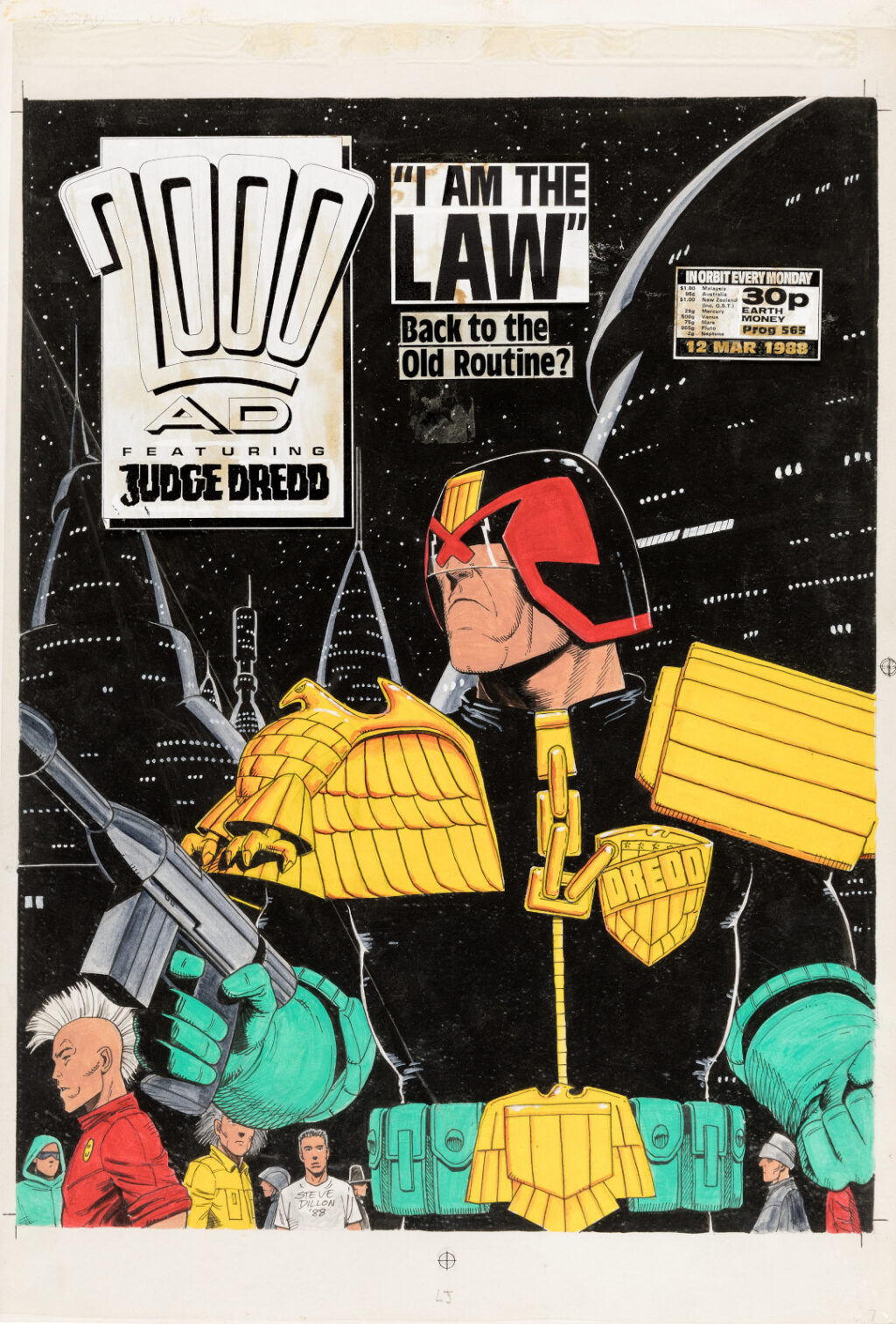 2000 AD issue 571 cover by Steve Dillon