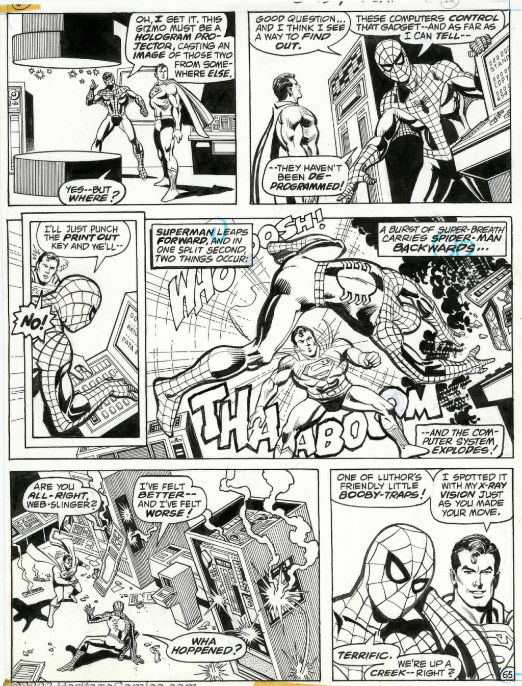 Superman vs. Spider Man page 65 by Ross Andru and Dick Giordano