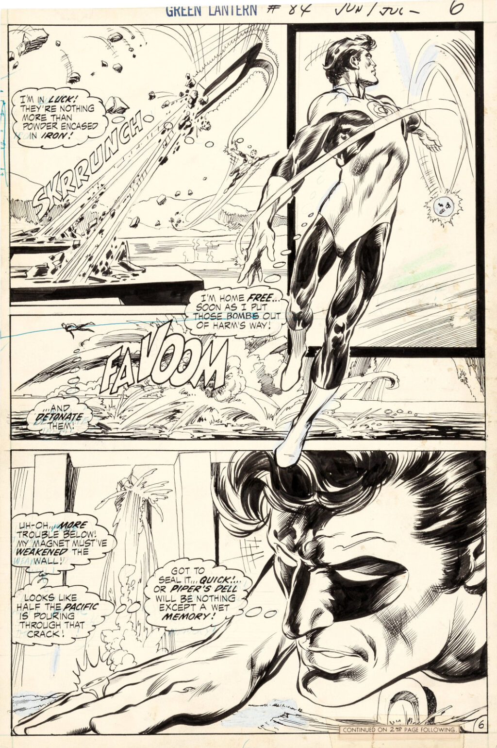 Green Lantern issue 84 page 6 by Neal Adams and Bernie Wrightson