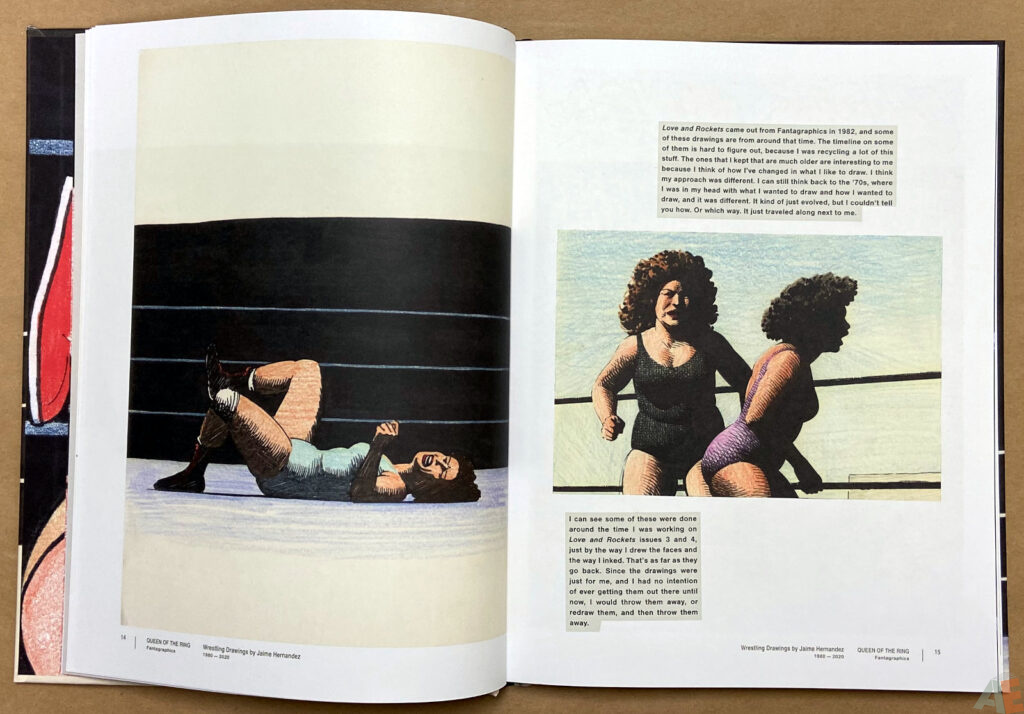Queen of the Ring Wrestling Drawings by Jaime Hernandez 1980 2020 interior 3