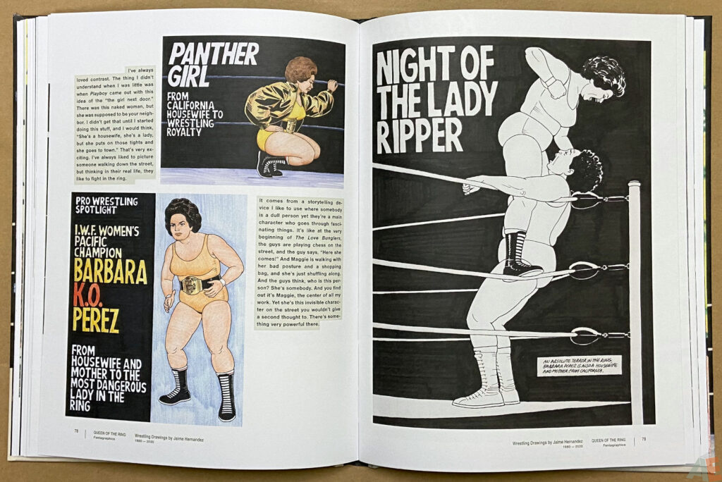 Queen of the Ring Wrestling Drawings by Jaime Hernandez 1980 2020 interior 9