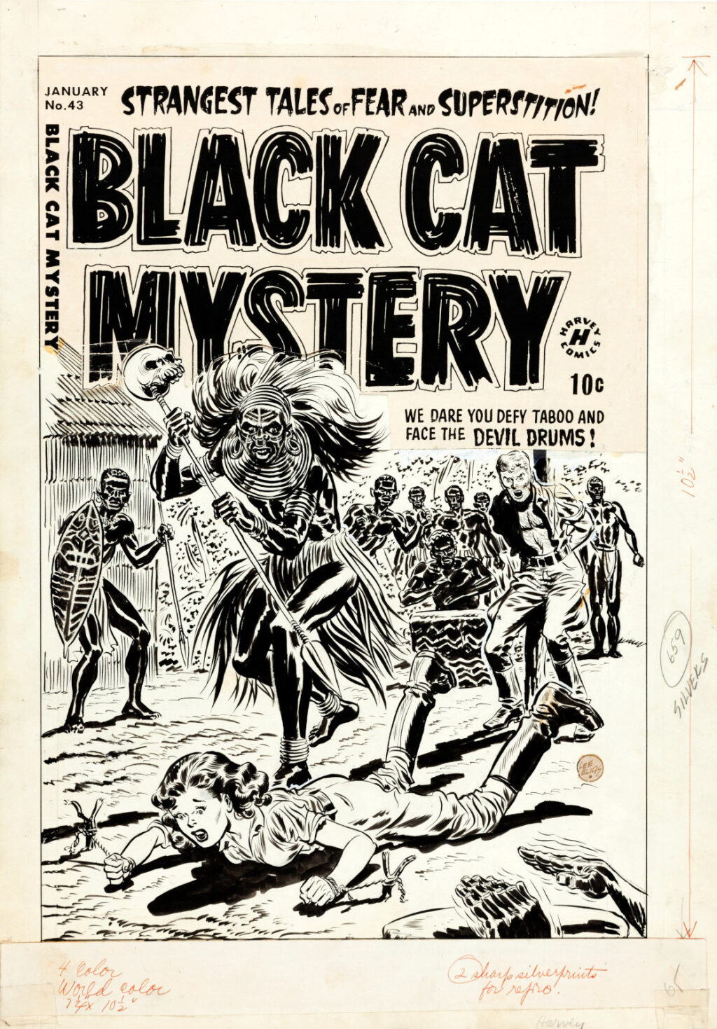 Black Cat Mystery Comics issue 43 cover by Lee Elias