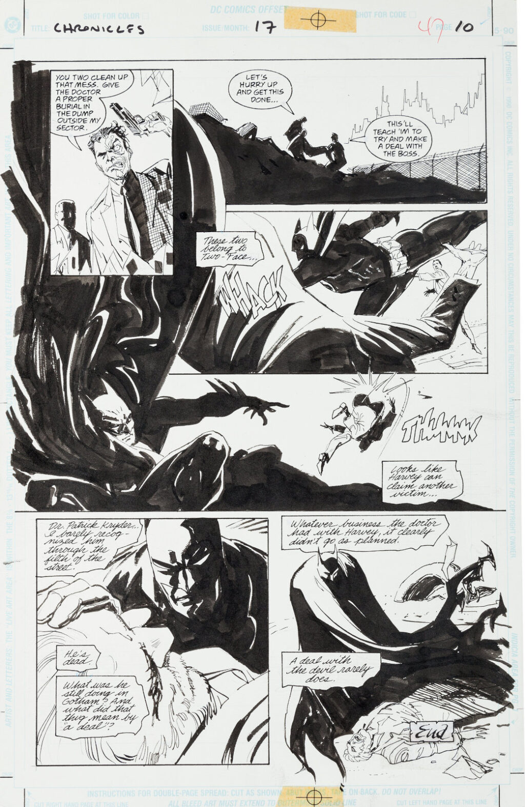 Batman Chronicles issue 17 page 10 by Graham Nolan and Bill Sienkiewicz