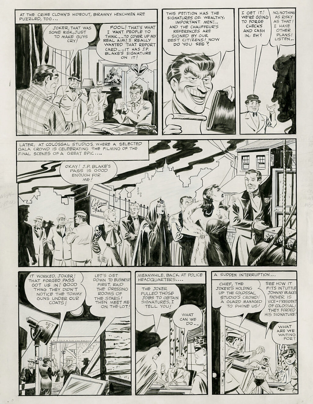 Batman issue 13 page 4 by Jerry Robinson and George Roussos