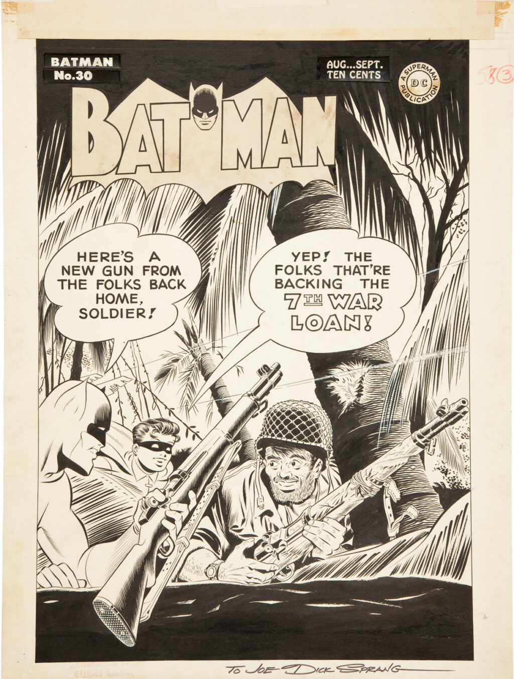 Batman issue 30 cover by Dick Sprang