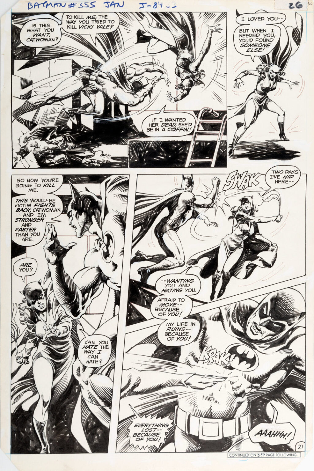 Batman issue 355 page 21 by Don Newton and Alfredo Alcala