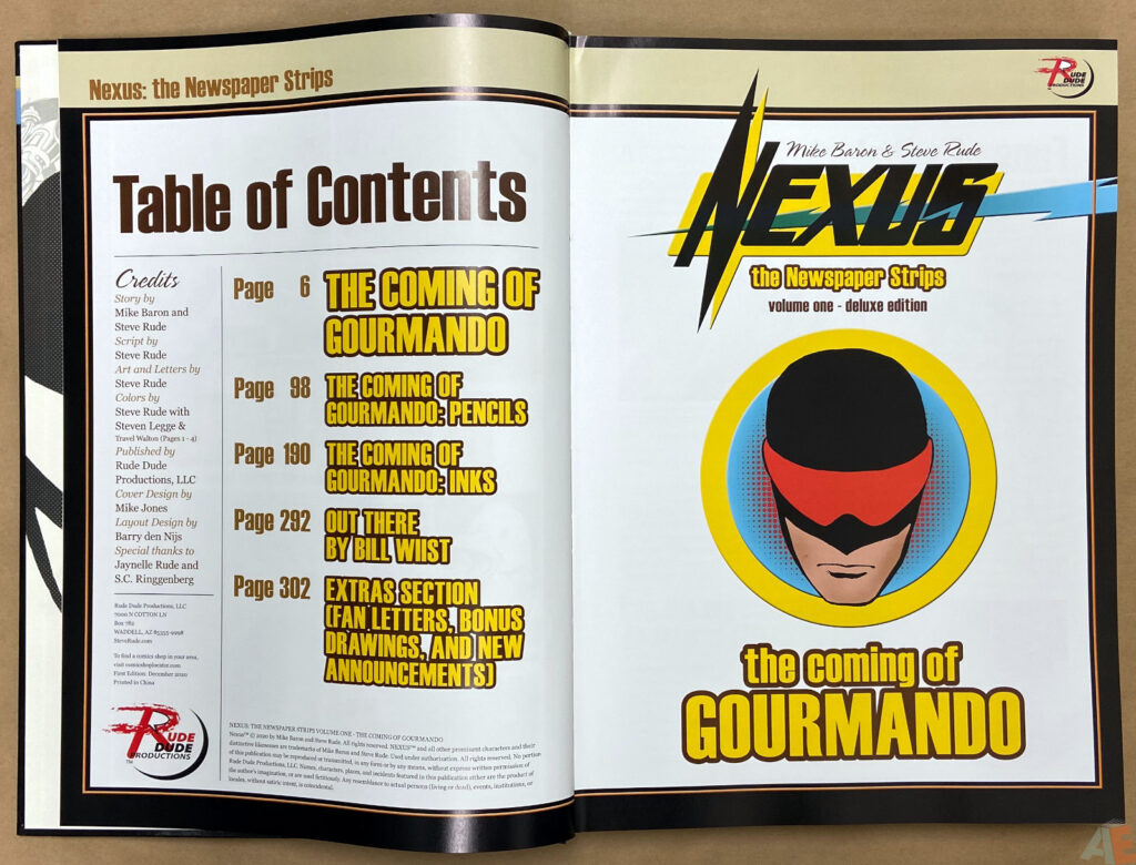 Nexus The Newspaper Strips Volume One The Coming of Gourmando Deluxe Edition interior 1