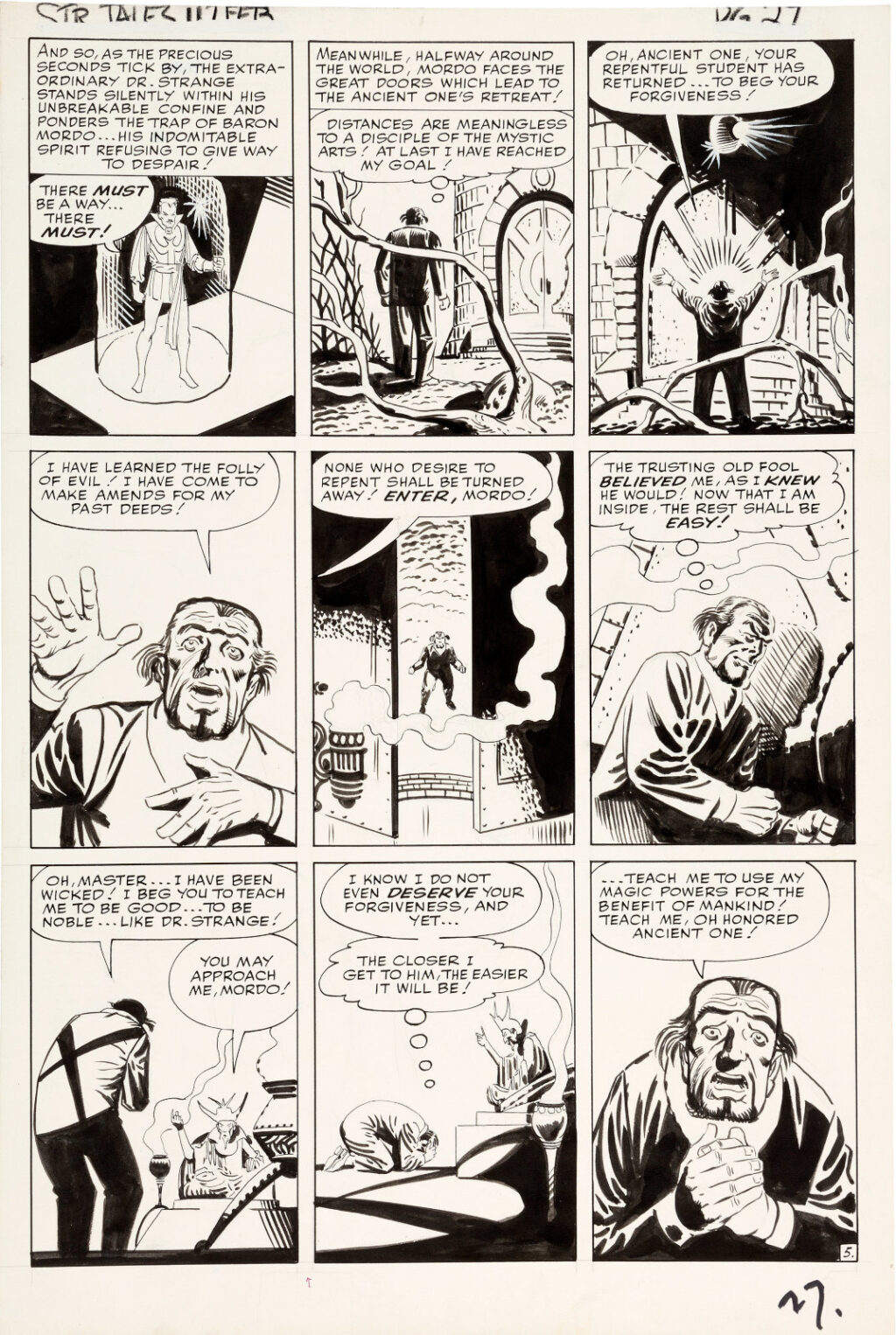 Strange Tales issue 117 page 5 by Steve Ditko
