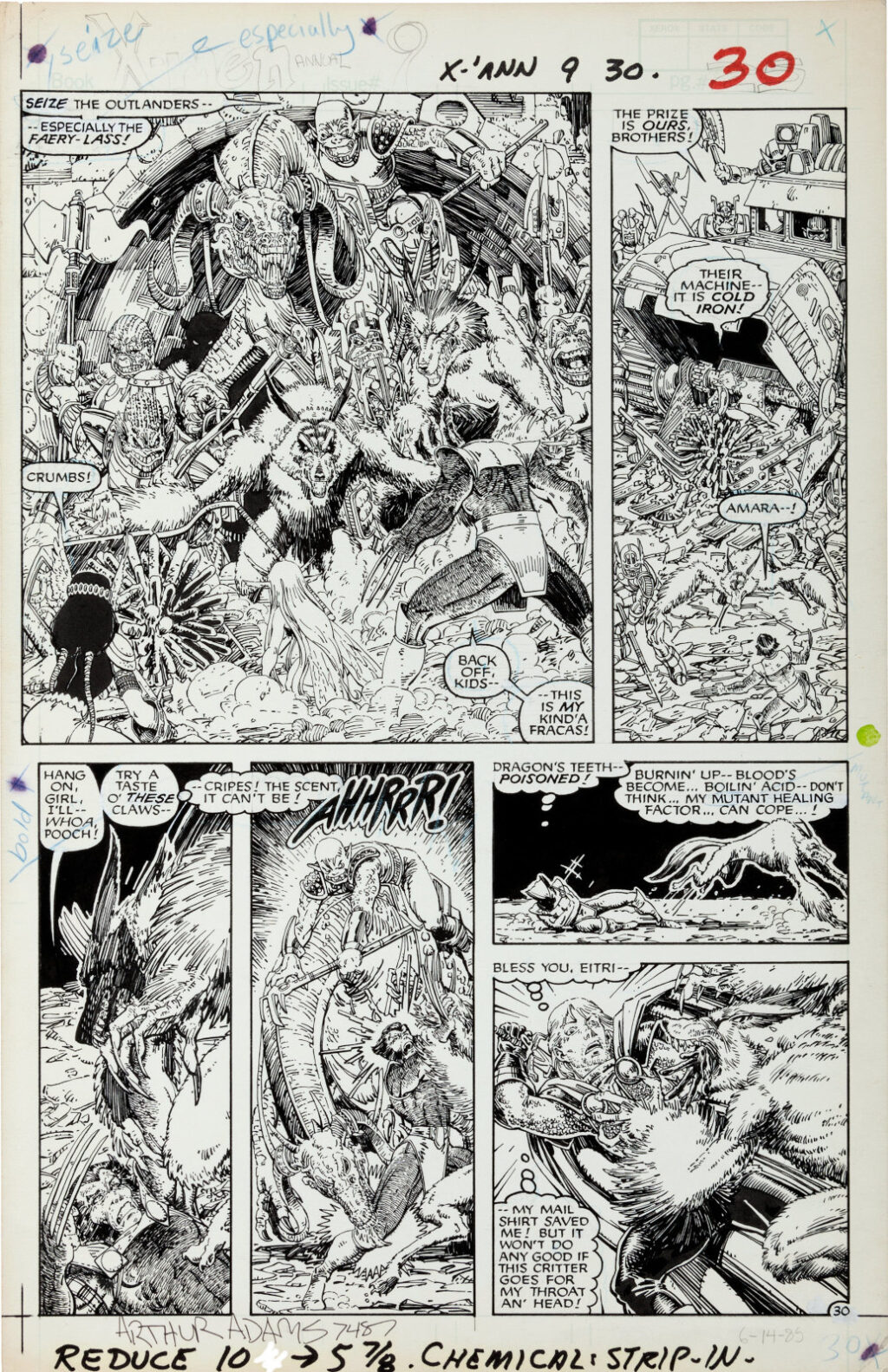 X Men Annual issue 9 page 30 by Arthur Adams
