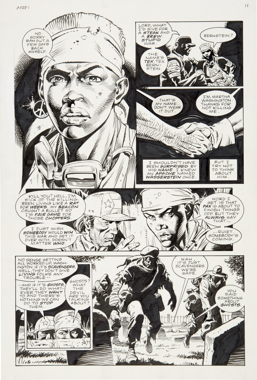 Martha Washington Goes To War issue 1 page 11 by Dave Gibbons