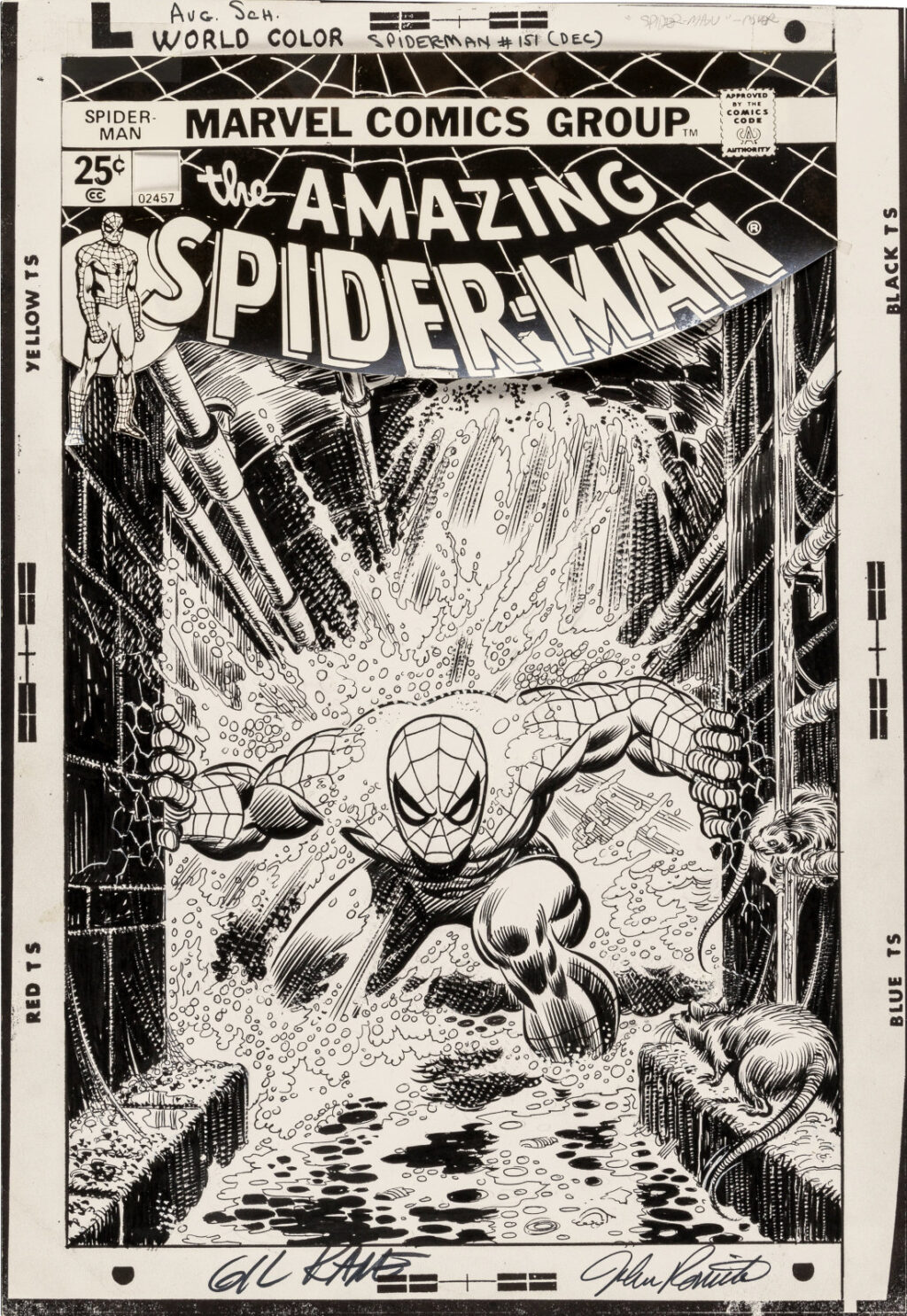 Amazing Spider Man issue 151 cover by Gil Kane and John Romita