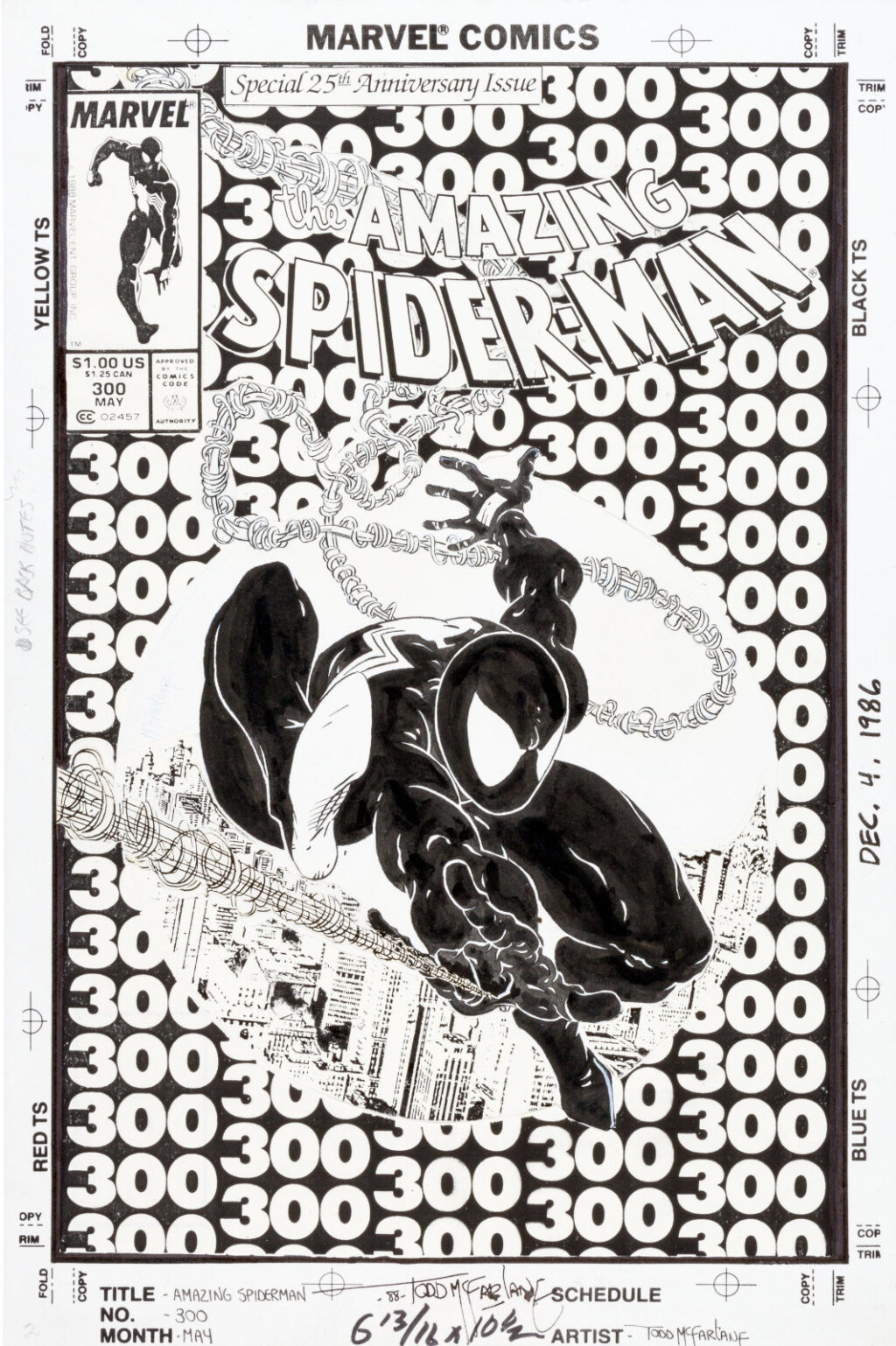 Amazing Spider Man issue 300 cover by Todd McFarlane