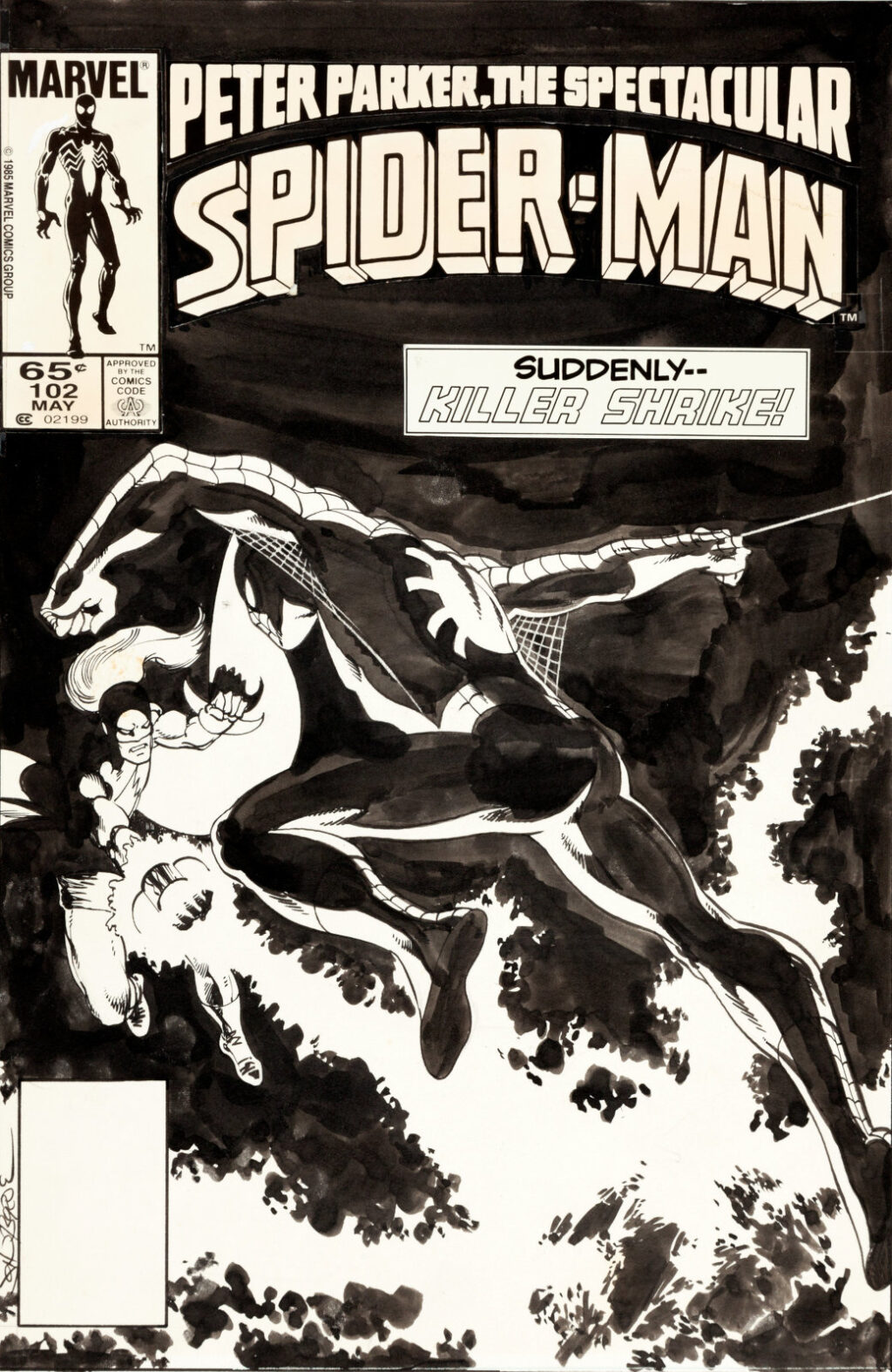 Peter Parker the Spectacular Spider Man issue 102 cover by John Byrne