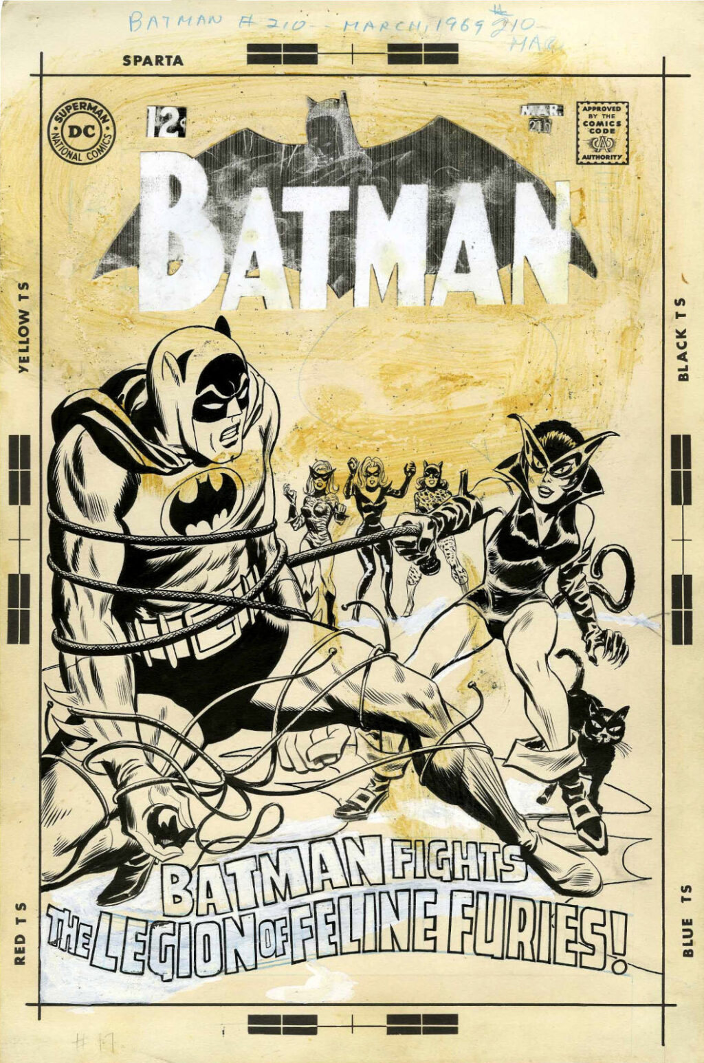Batman issue 210 unpublished cover by Carmine Infantino and Irv Novick