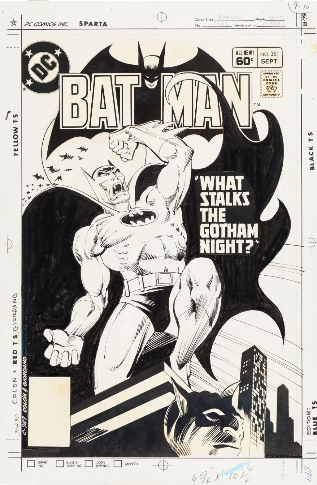 Batman issue 351 cover by Ernie Colon and Dick Giordano