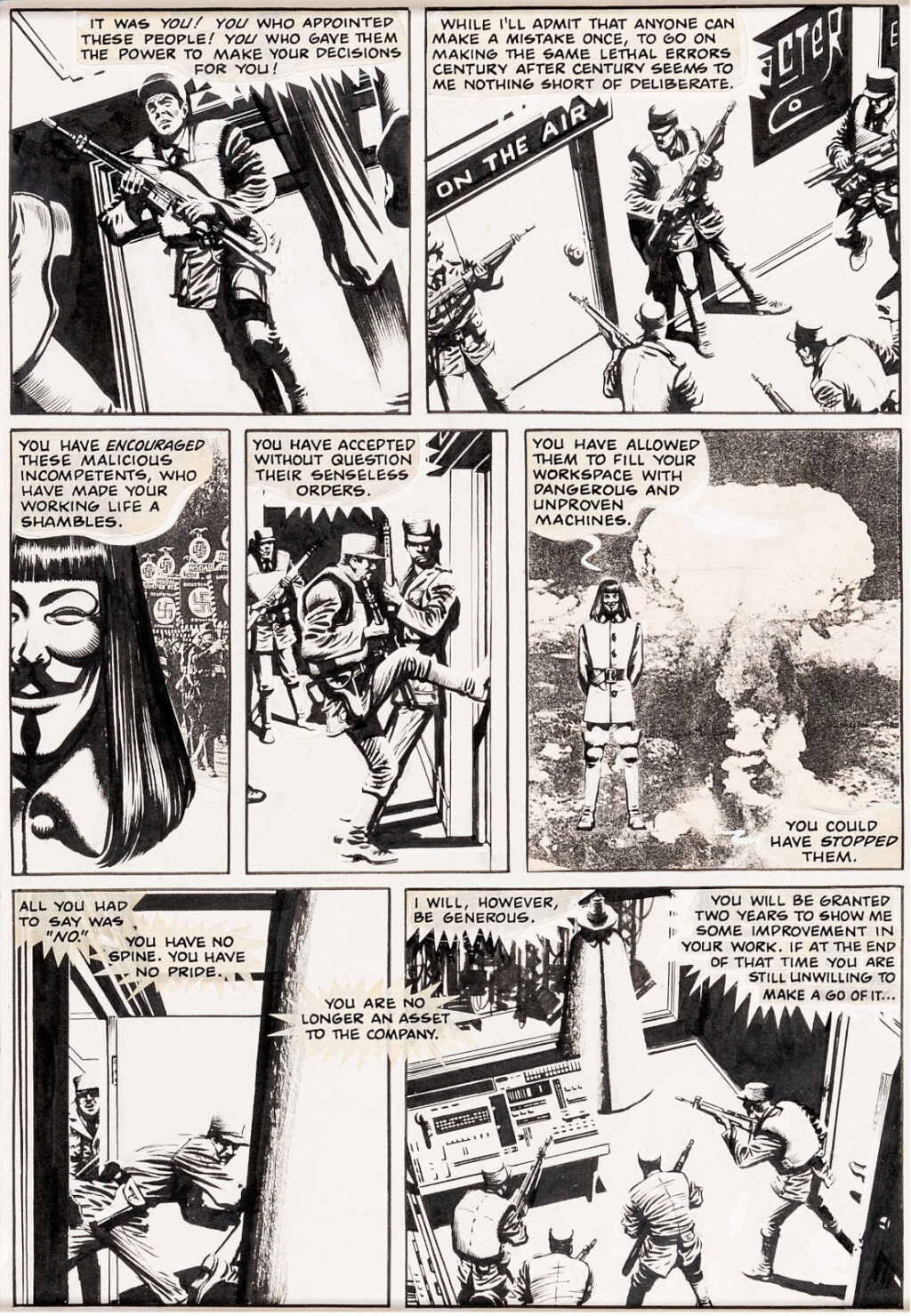 Warrior issue 16 V For Vendetta page 5 by David Lloyd