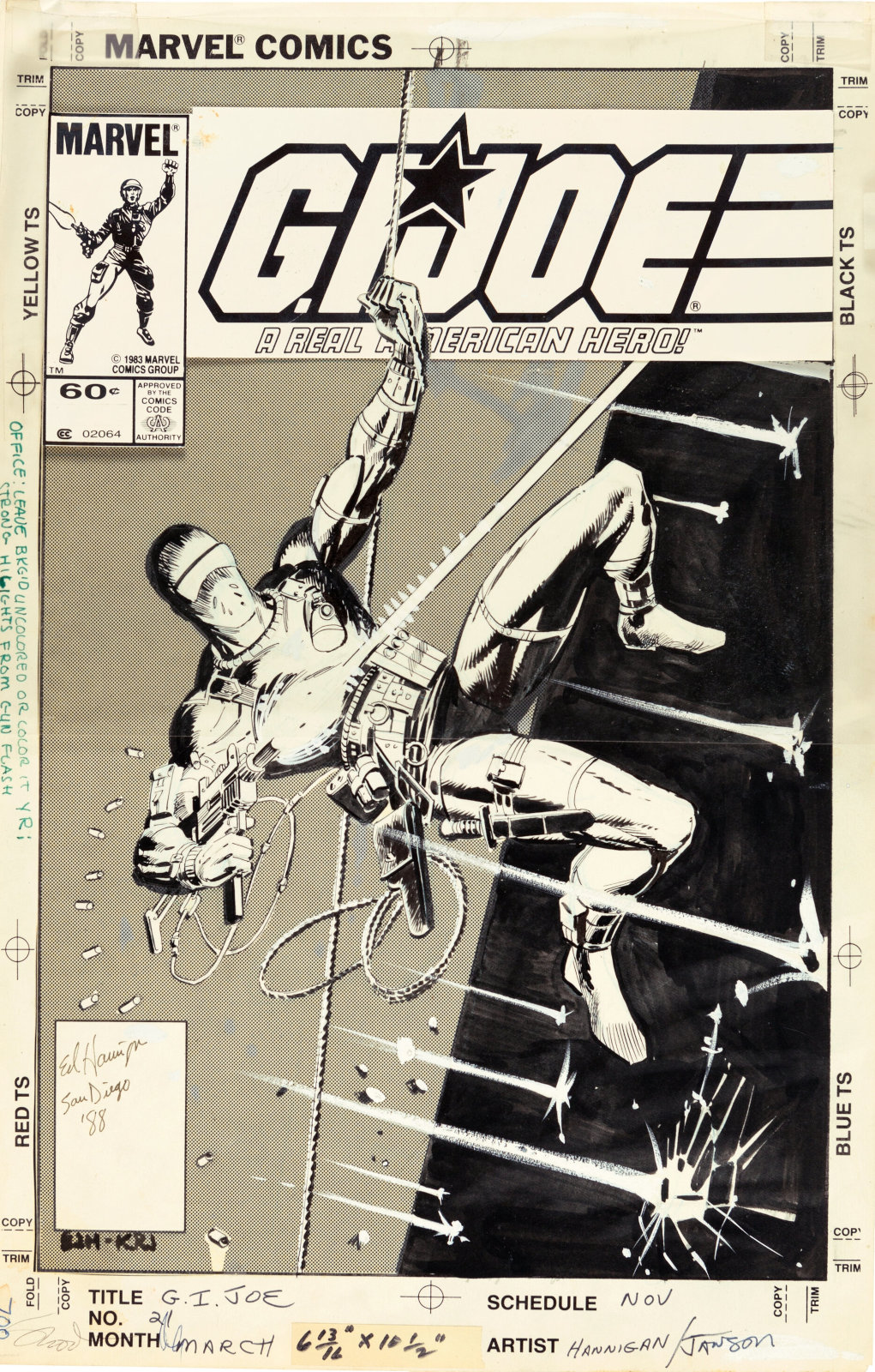 G.I. Joe A Real American Hero issue 21 cover by Ed Hannigan and Klaus Janson