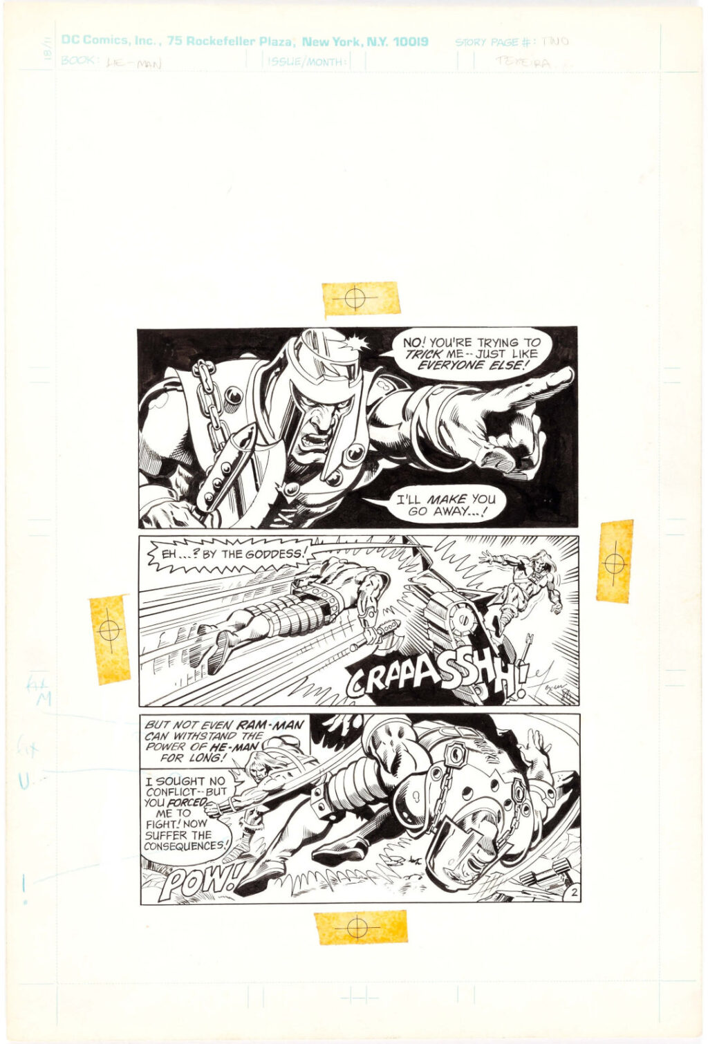 Master Of The Universe He Man Meets Ram Man page 2 by Mark Texeira and Tod Smith