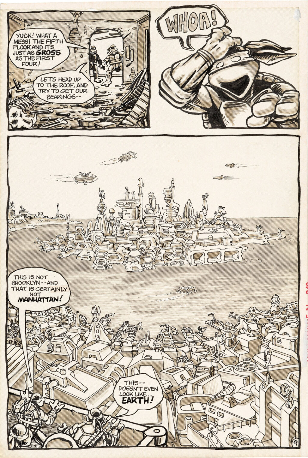 Teenage Mutant Ninja Turtles issue 5 page 9 by Kevin Eastman and Peter Laird