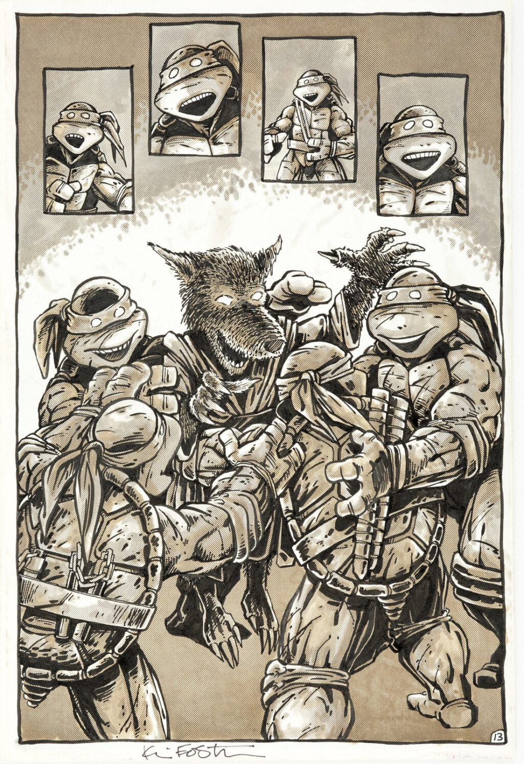 Teenage Mutant Ninja Turtles issue 7 page 13 by Kevin Eastman and Peter Laird