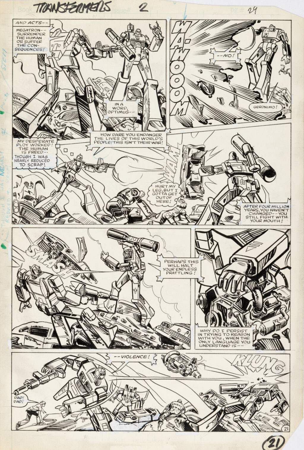 Transformers issue 2 page 21 by Frank Springer and Kim DeMulder