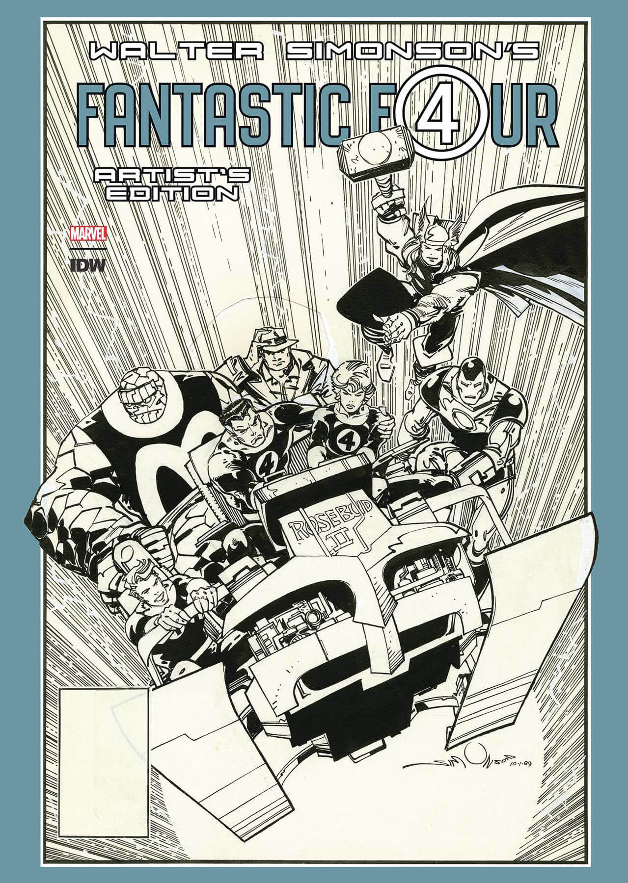 Walter Simonsons Fantastic Four Artists Edition cover prelim