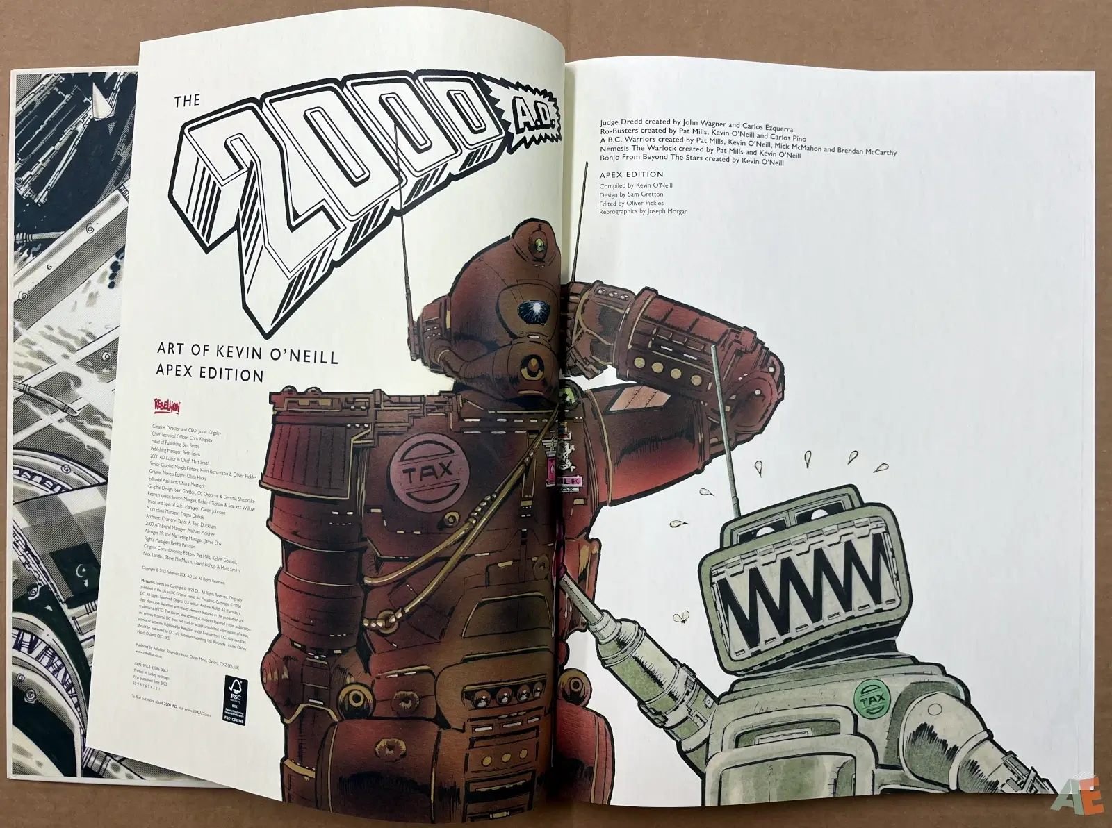 2000 AD Art of Kevin ONeill Apex Edition interior 1